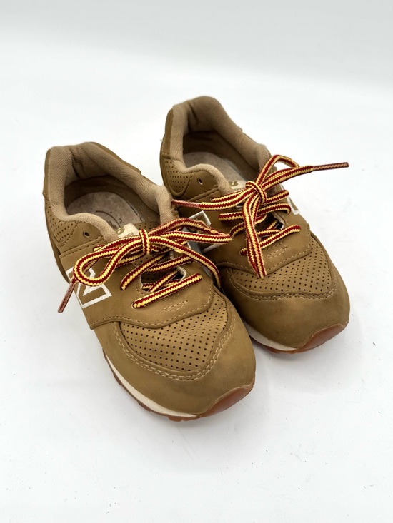 New Balance Other - New Balance Kids Tan and Brown Sneakers with Striped Laces